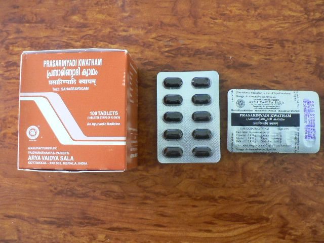 Prasarinyadhi Kwatham  - 1 blister - 10 tablets - avs